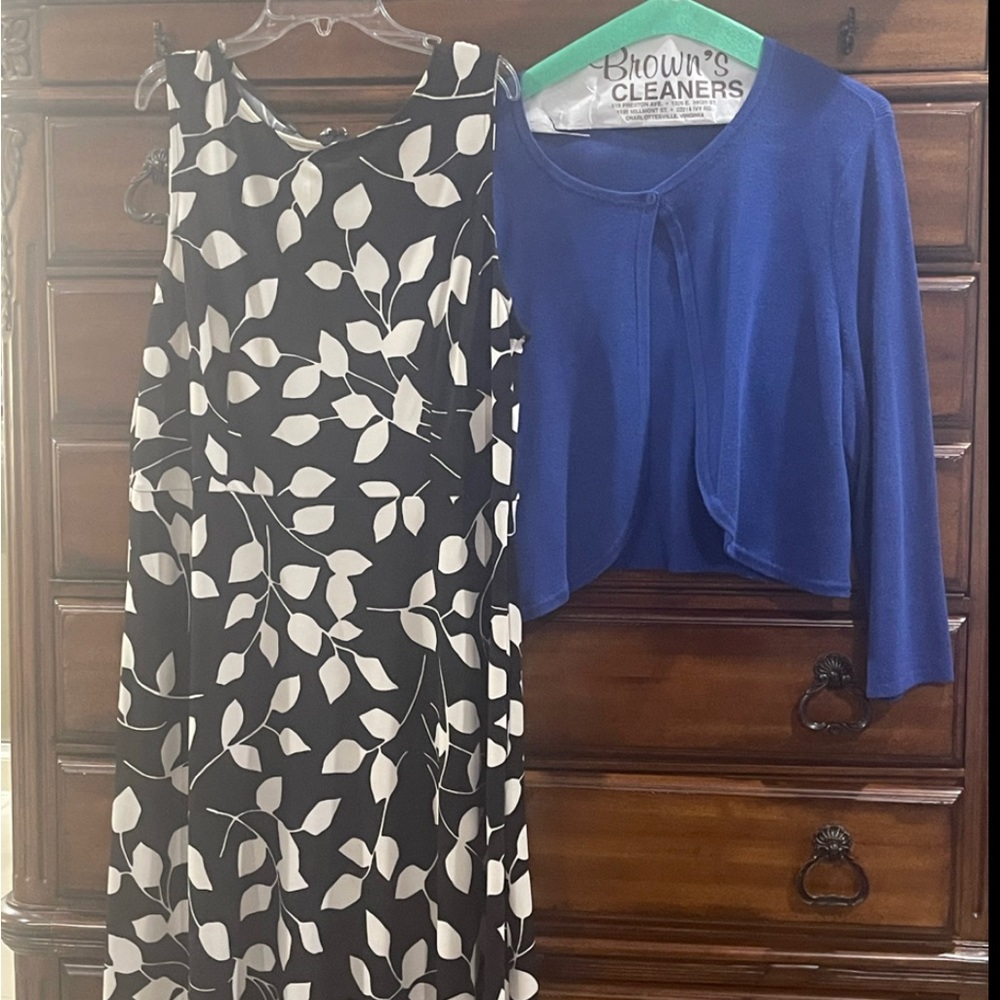 Talbots 2 piece dress and short sweater size petite XL